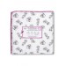 Фланелевая пеленка SwaddleDesigns Gray Minnie / Pink